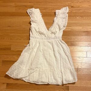 Lulu's Elegant White Lace Dress
